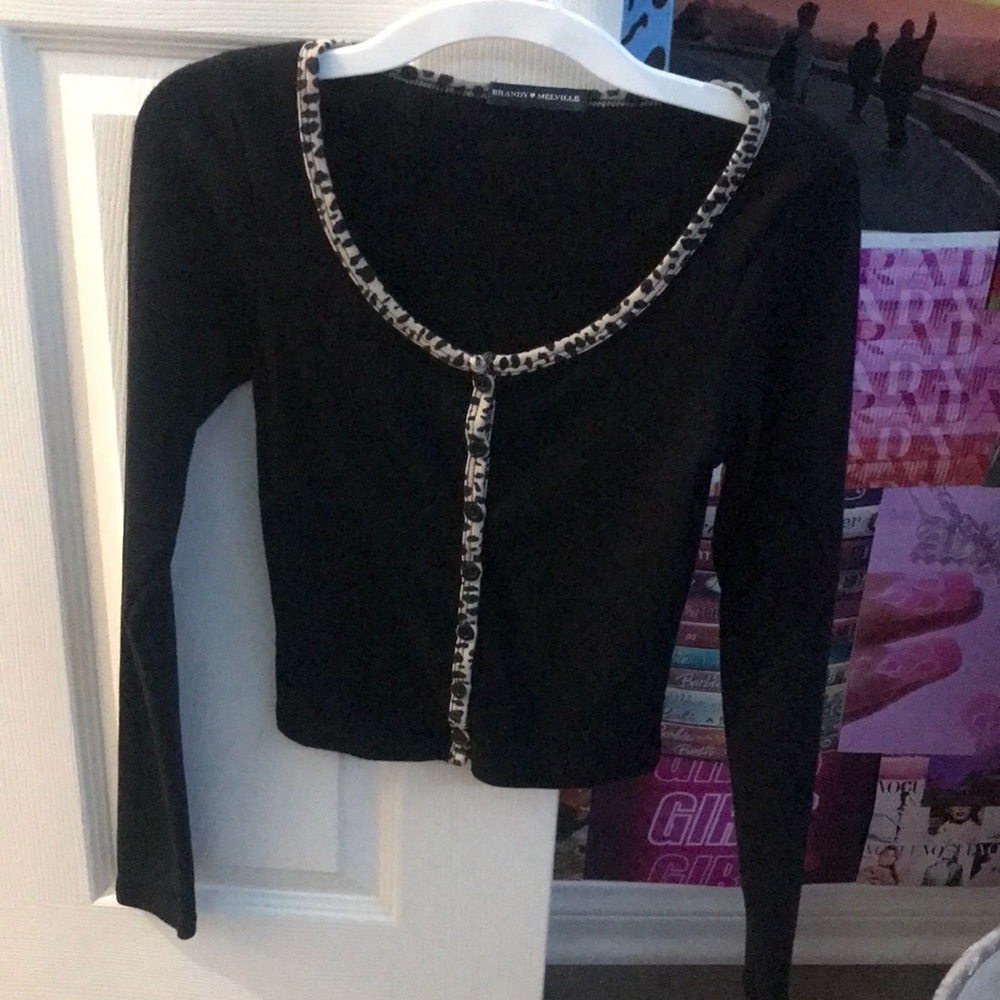 RARE BRANDY MELLVILE CHEETA PRINT LONG SLEEVE